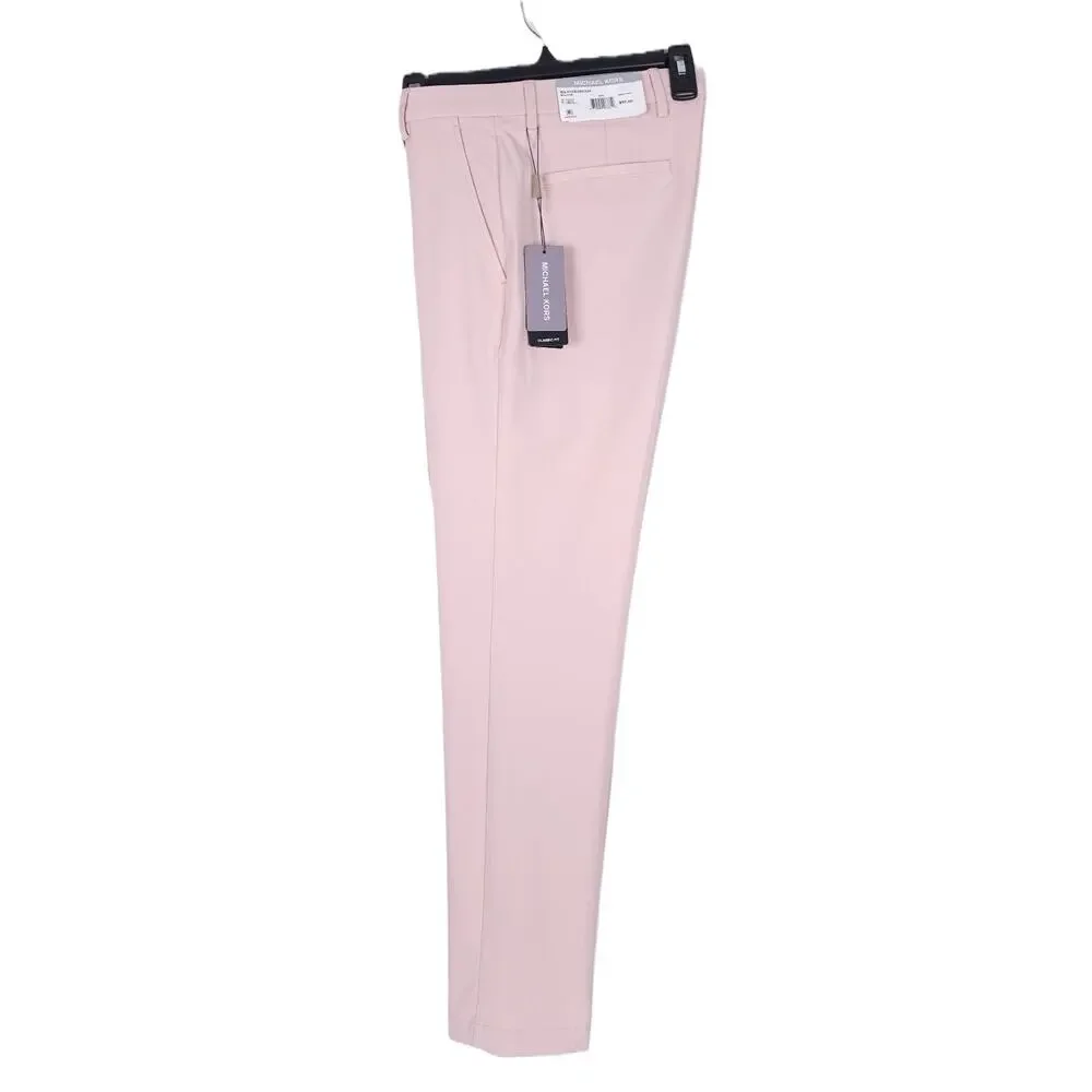 Michael Kors Mens Classic Fit Dress Pants 40x30 Pink Solid Stretch Cotton NWT